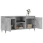 vidaXL Mueble de TV madera de ingeniería gris hormigón 104x35x50 cm vidaXL Mueble de TV madera de ingeniería gris hormigón 104x35x50 cm