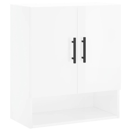 vidaXL Armario de pared madera de ingeniería blanco brillo 60x31x70 cm