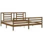 vidaXL Estructura cama y cabecero madera maciza marrón miel 200x200 cm