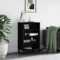 vidaXL Aparador alto madera de ingeniería negro 57x35x90 cm