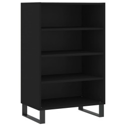 vidaXL Aparador alto madera de ingeniería negro 57x35x90 cm
