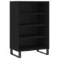vidaXL Aparador alto madera de ingeniería negro 57x35x90 cm