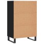 vidaXL Aparador alto madera de ingeniería negro 57x35x90 cm