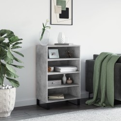 vidaXL Aparador alto madera de ingeniería gris hormigón 57x35x90 cm