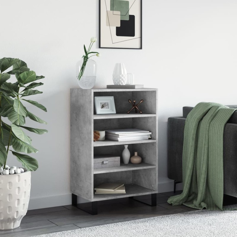 vidaXL Aparador alto madera de ingeniería gris hormigón 57x35x90 cm vidaXL Aparador alto madera de ingeniería gris hormigón 57x35x90 cm