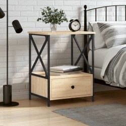 vidaXL Mesita de noche madera de ingeniería roble Sonoma 50x41x65 cm