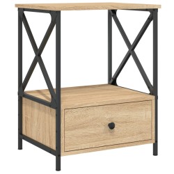 vidaXL Mesita de noche madera de ingeniería roble Sonoma 50x41x65 cm