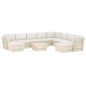 vidaXL Muebles de jardín de palets 11 pzas y cojines madera de abeto  