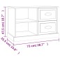 vidaXL Mueble para TV madera contrachapada blanco 73x35,5x47,5 cm