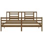 vidaXL Estructura cama y cabecero madera maciza marrón miel 200x200 cm