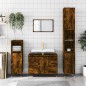 vidaXL Mueble de baño madera de ingeniería roble ahumado 80x33x60 cm vidaXL Mueble de baño madera de ingeniería roble ahumado 80x33x60 cm