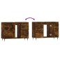 vidaXL Mueble de baño madera de ingeniería roble ahumado 80x33x60 cm vidaXL Mueble de baño madera de ingeniería roble ahumado 80x33x60 cm