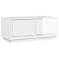 vidaXL Mesa de centro madera contrachapada blanco brillo 102x50x44 cm vidaXL Mesa de centro madera contrachapada blanco brillo 102x50x44 cm