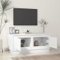 vidaXL Mesa de centro madera contrachapada blanco brillo 102x50x44 cm vidaXL Mesa de centro madera contrachapada blanco brillo 102x50x44 cm