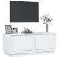 vidaXL Mesa de centro madera contrachapada blanco brillo 102x50x44 cm vidaXL Mesa de centro madera contrachapada blanco brillo 102x50x44 cm