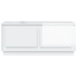 vidaXL Mesa de centro madera contrachapada blanco brillo 102x50x44 cm vidaXL Mesa de centro madera contrachapada blanco brillo 102x50x44 cm