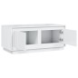 vidaXL Mesa de centro madera contrachapada blanco brillo 102x50x44 cm vidaXL Mesa de centro madera contrachapada blanco brillo 102x50x44 cm