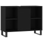 vidaXL Mueble de baño madera de ingeniería negro 80x33x60 cm vidaXL Mueble de baño madera de ingeniería negro 80x33x60 cm