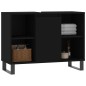 vidaXL Mueble de baño madera de ingeniería negro 80x33x60 cm vidaXL Mueble de baño madera de ingeniería negro 80x33x60 cm