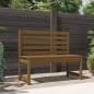 vidaXL Banco de jardín madera maciza pino marrón miel 109 cm vidaXL Banco de jardín madera maciza pino marrón miel 109 cm