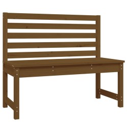 vidaXL Banco de jardín madera maciza pino marrón miel 109 cm
