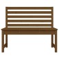 vidaXL Banco de jardín madera maciza pino marrón miel 109 cm vidaXL Banco de jardín madera maciza pino marrón miel 109 cm