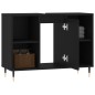 vidaXL Mueble de baño madera de ingeniería negro 80x33x60 cm vidaXL Mueble de baño madera de ingeniería negro 80x33x60 cm