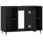 vidaXL Mueble de baño madera de ingeniería negro 80x33x60 cm vidaXL Mueble de baño madera de ingeniería negro 80x33x60 cm