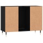 vidaXL Mueble de baño madera de ingeniería negro 80x33x60 cm vidaXL Mueble de baño madera de ingeniería negro 80x33x60 cm