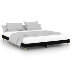 vidaXL Estructura de cama madera contrachapada negra 180x200 cm