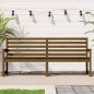 vidaXL Banco de jardín madera maciza pino marrón miel 203,5x48x91,5 cm vidaXL Banco de jardín madera maciza pino marrón miel 203,5x48x91,5 cm