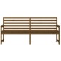 vidaXL Banco de jardín madera maciza pino marrón miel 203,5x48x91,5 cm vidaXL Banco de jardín madera maciza pino marrón miel 203,5x48x91,5 cm