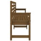 vidaXL Banco de jardín madera maciza pino marrón miel 203,5x48x91,5 cm vidaXL Banco de jardín madera maciza pino marrón miel 203,5x48x91,5 cm