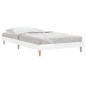 vidaXL Estructura de cama madera contrachapada blanco brillo 90x200cm