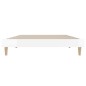 vidaXL Estructura de cama madera contrachapada blanco brillo 90x200cm