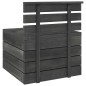vidaXL Muebles palets de jardín 5 pzas madera maciza pino gris oscuro