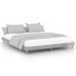 vidaXL Estructura de cama madera contrachapada gris hormigón 200x200cm vidaXL Estructura de cama madera contrachapada gris hormigón 200x200cm