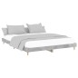 vidaXL Estructura de cama madera contrachapada gris hormigón 200x200cm vidaXL Estructura de cama madera contrachapada gris hormigón 200x200cm