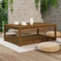 vidaXL Mesa de jardín madera maciza pino marrón miel 121x82,5x45 cm vidaXL Mesa de jardín madera maciza pino marrón miel 121x82,5x45 cm