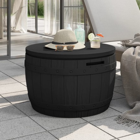 vidaXL Caja de almacenaje de jardín 3 en 1 polipropileno negro