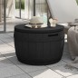 vidaXL Caja de almacenaje de jardín 3 en 1 polipropileno negro