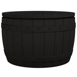 vidaXL Caja de almacenaje de jardín 3 en 1 polipropileno negro