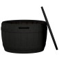 vidaXL Caja de almacenaje de jardín 3 en 1 polipropileno negro