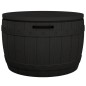 vidaXL Caja de almacenaje de jardín 3 en 1 polipropileno negro