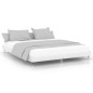 vidaXL Estructura de cama madera contrachapada blanco brillo 200x200cm