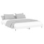 vidaXL Estructura de cama madera contrachapada blanco brillo 200x200cm