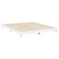 vidaXL Estructura de cama madera contrachapada blanco brillo 200x200cm