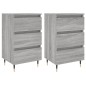 vidaXL Mesita de noche 2 uds madera ingeniería gris Sonoma 40x35x69 cm vidaXL Mesita de noche 2 uds madera ingeniería gris Sonoma 40x35x69 cm