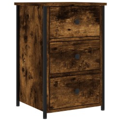 vidaXL Mesita de noche madera de ingeniería roble ahumado 40x36x60 cm