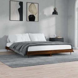 vidaXL Estructura de cama madera contrachapada marrón roble 160x200 cm